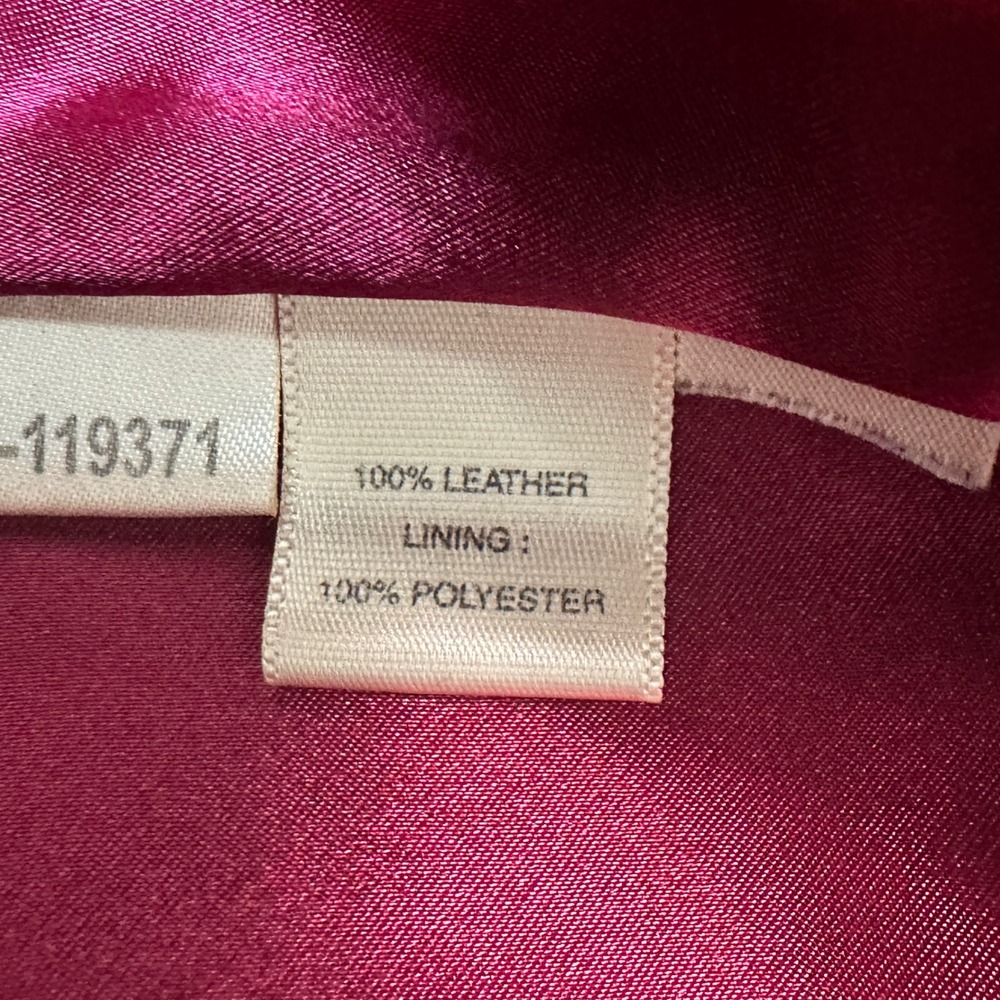 Ann Taylor Suede Leather Moto Jacket Pink Zip‎ Front Collar Women Retro Grunge S - Picture 5 of 7